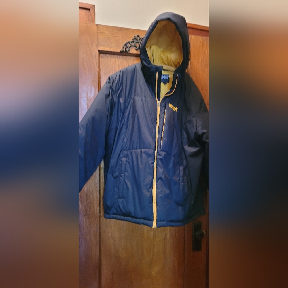 Iowa collegiate winter coat.